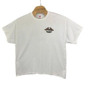 Harley Owners Group Hanes T-Shirt 2XL White Florida Gulf Coast St.Petersburg FL